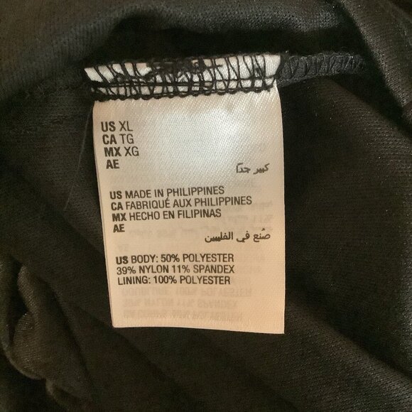 JM Collection Size XL Black Velvet Burnout Split Sleeve W/Stones Floral Top. New - Picture 8 of 8